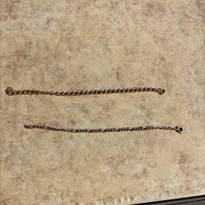Two Gold Chain Bracelets